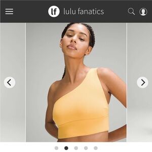 lululemon athletica Asymmetrical One-Shoulder Bra in Mango